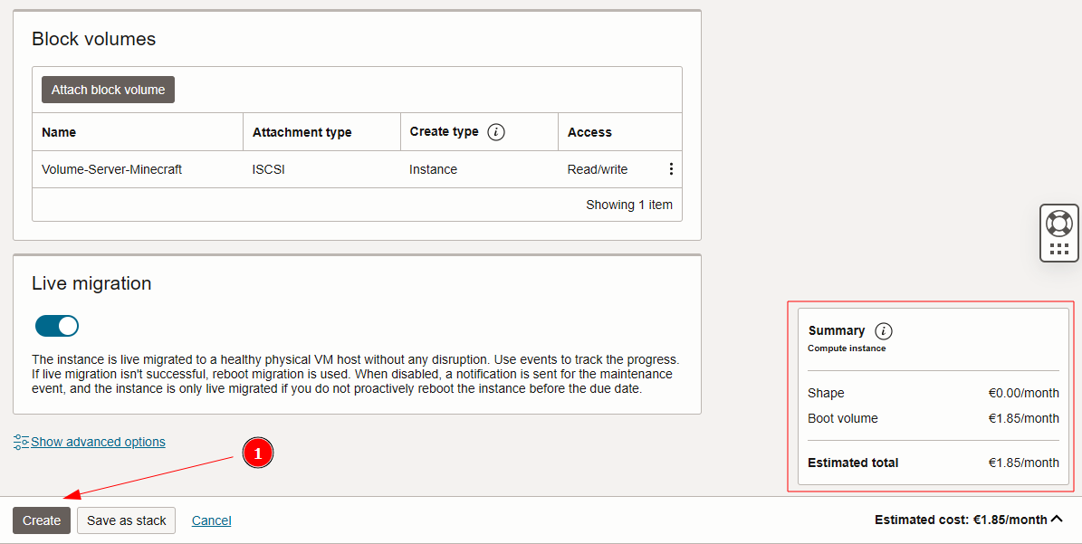 Instance creation 14