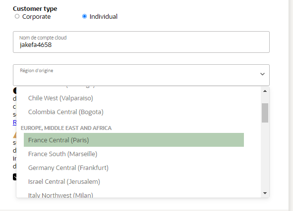 OCI account creation 6